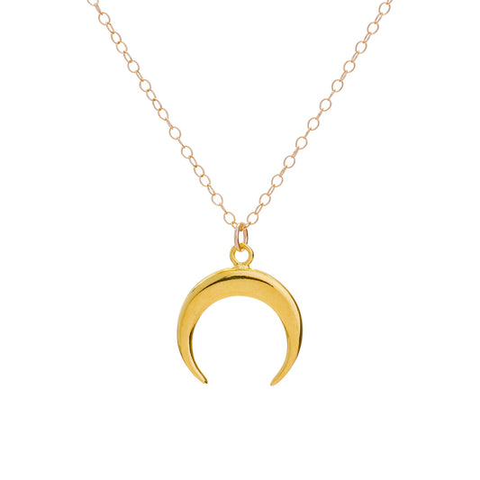 Gold Crescent Necklace