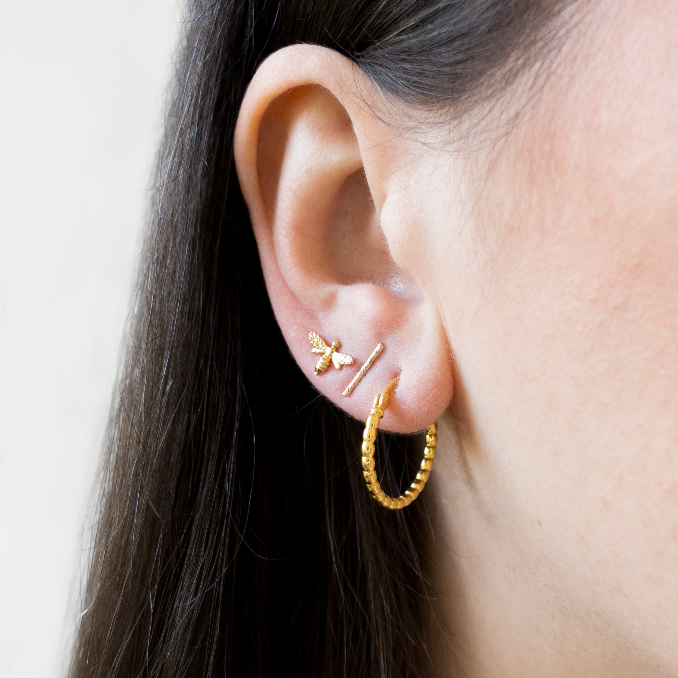 Small bar hot sale earrings gold