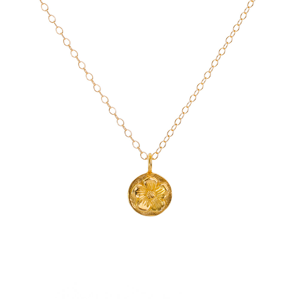 Gold Daisy Flower Necklace