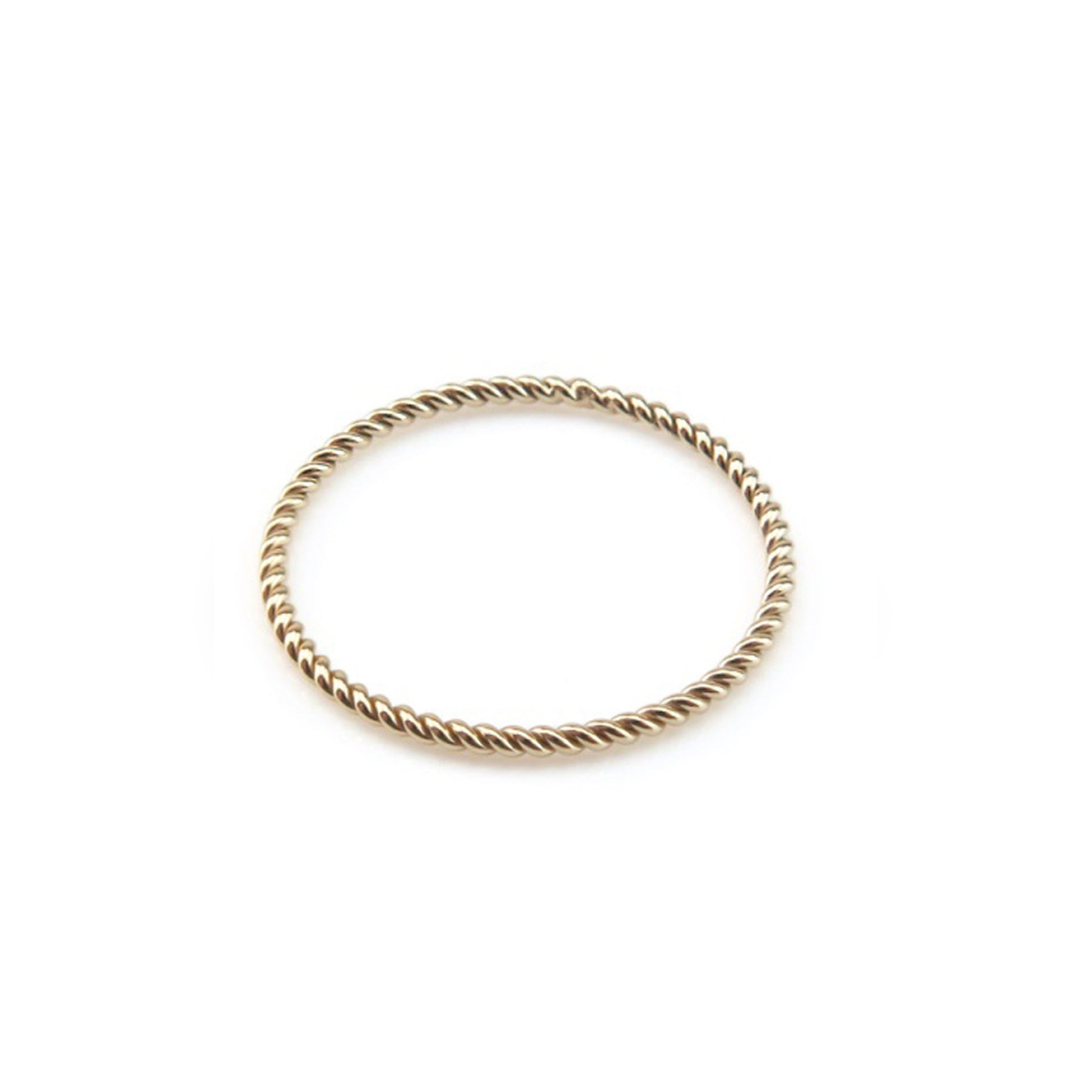 Minimal Gold Twisted Stacking Ring Handmade Birmingham