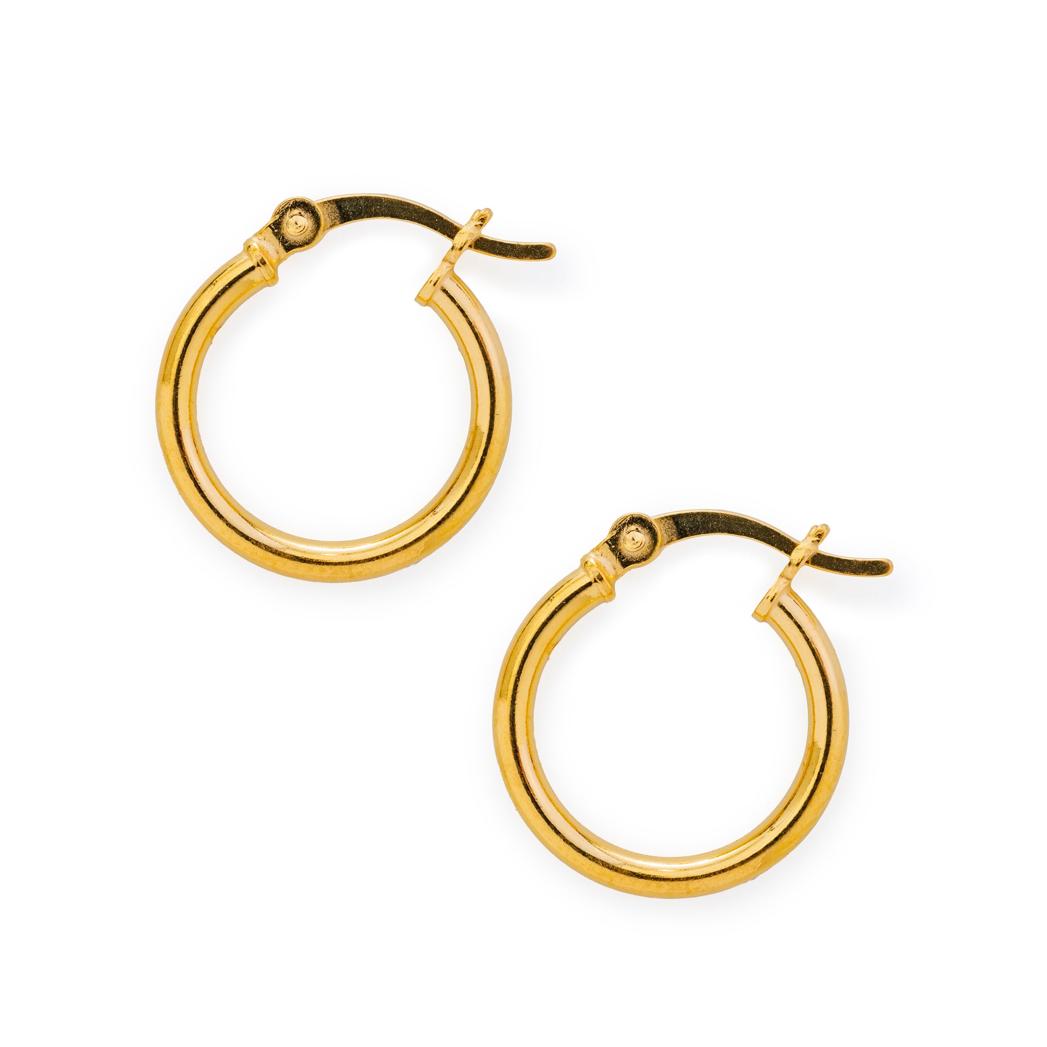 Gold hinged outlet hoops