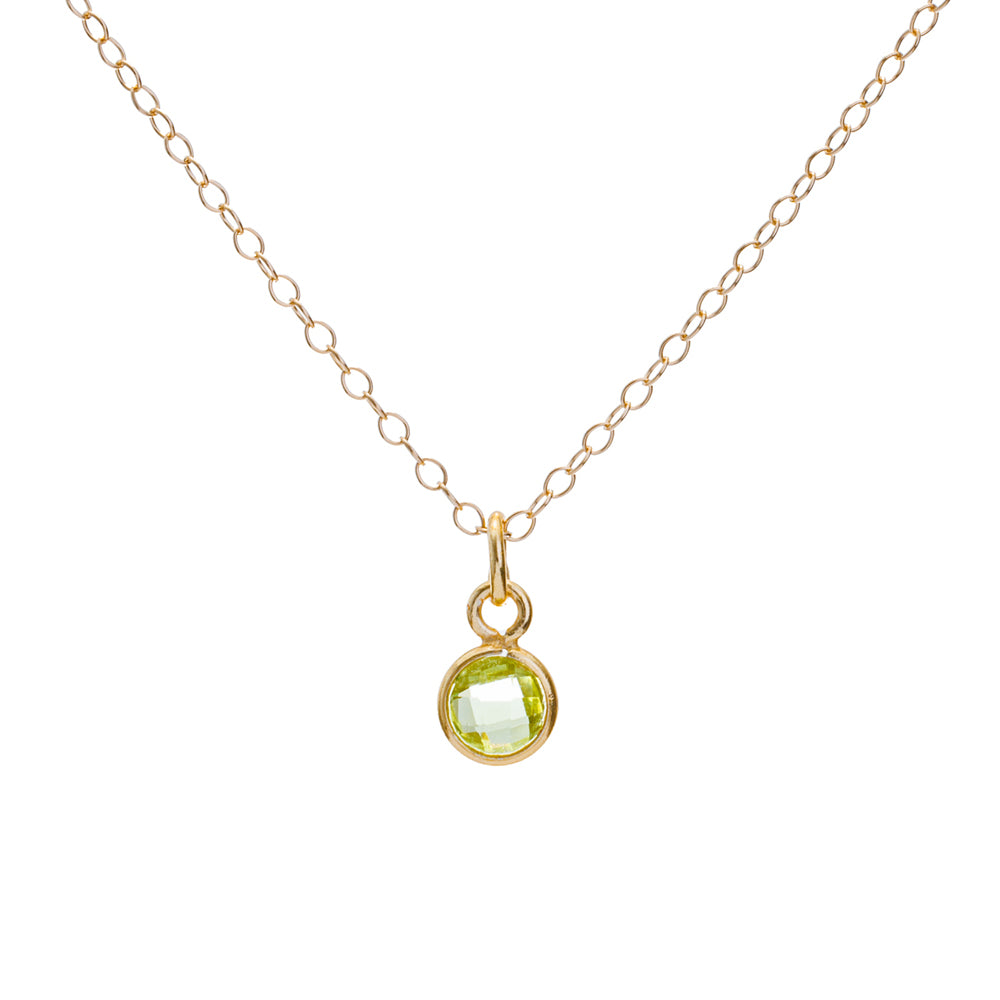 Gold Peridot Necklace