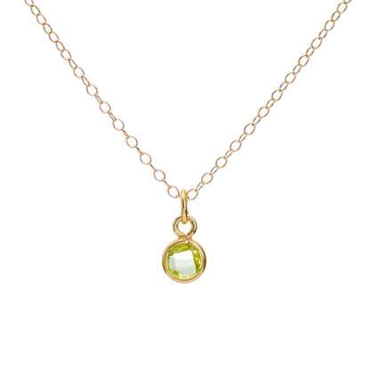 Gold Peridot Necklace