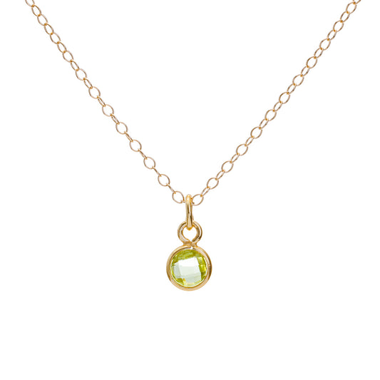 Gold Peridot Necklace