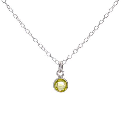 Silver Peridot Necklace