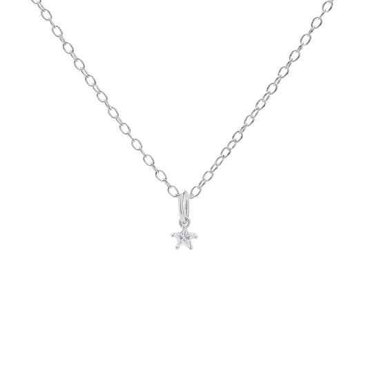 Gold Cubic Zirconia Star Necklace