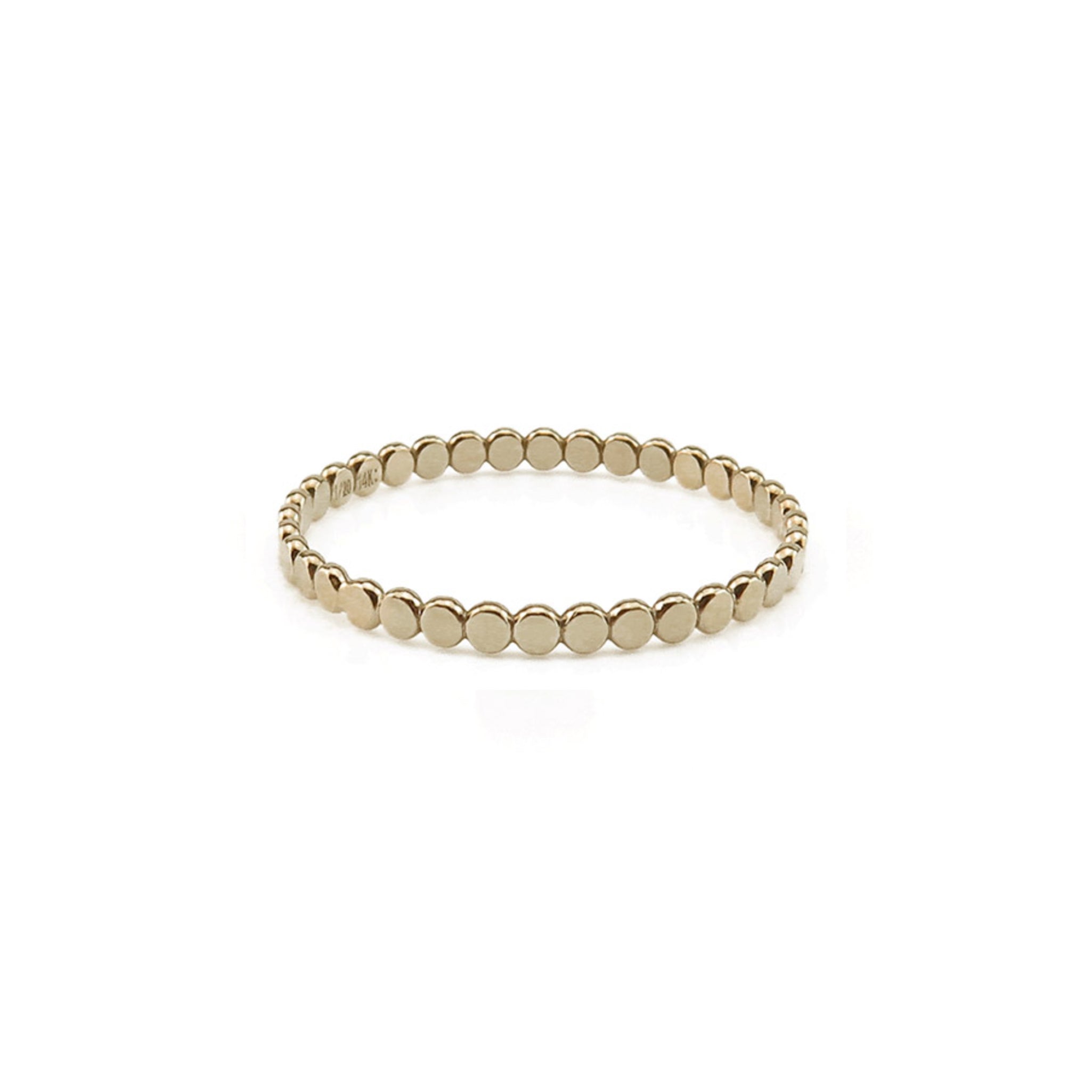 Gold Beaded Stacking Ring Sustainable minimal jewellery OMCH