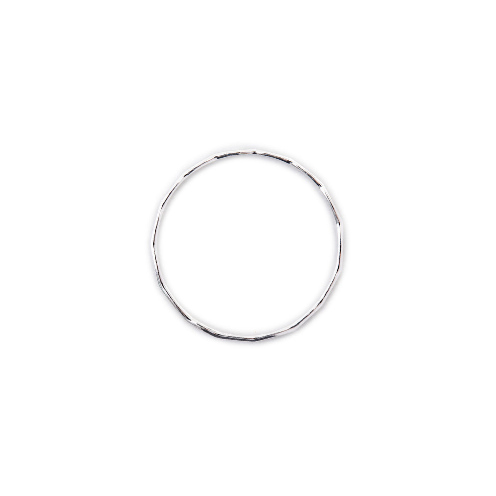 Silver Hammered Stacking Ring - Sustainable minimal jewellery | OMCH ...