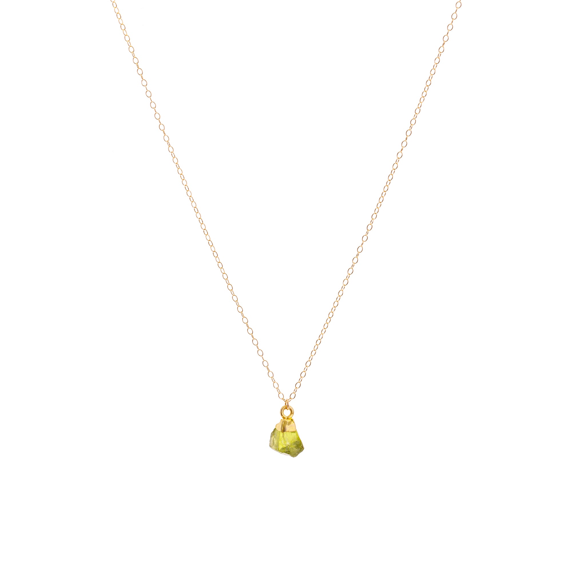 Raw on sale peridot necklace