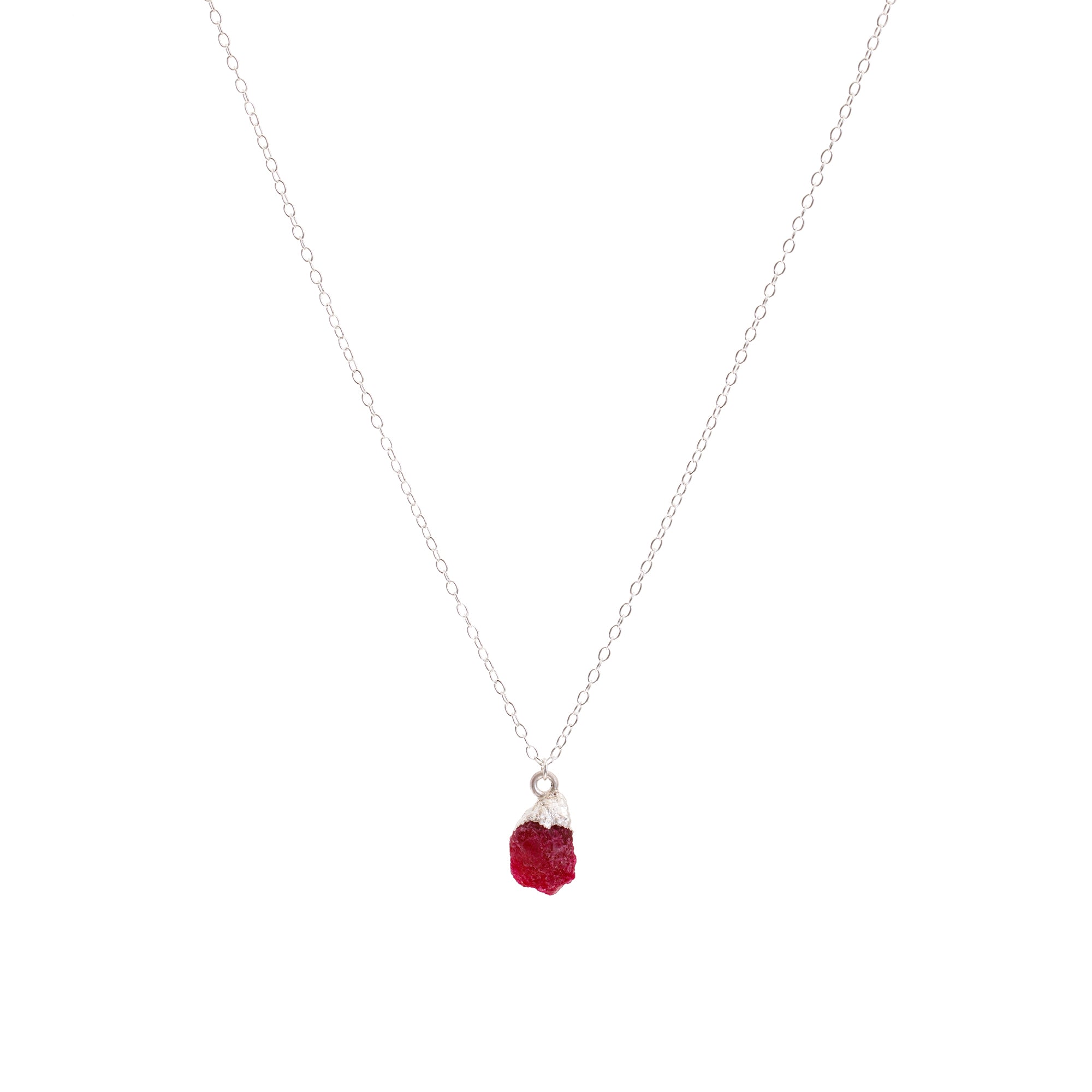 Raw on sale ruby pendant